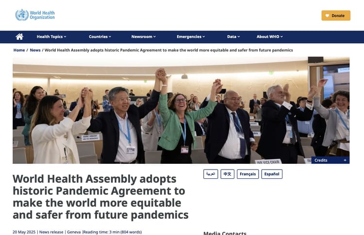 WHO - JUBILENT - THE FINAL WORLD HISTORIC PANDEMIC AGREEMENT HAS BEEN SIGNED AND AGREED - WHAT NOW - As United States Pulls Out?