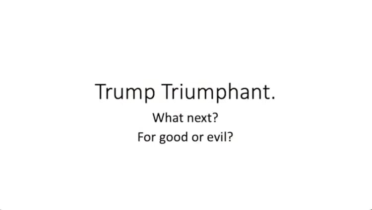 TRUMP TRIUMPHANT OR RISE OF THE ANTI-CHRIST? - sorry first attempt at including the video didn't upload correctly